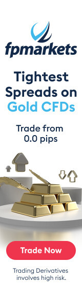 FP Markets gold CFD promotional banner