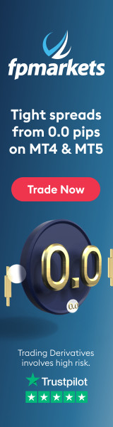 FP Markets tight spreads from 0.0 pips on MT4 and MT5 promotional banner
