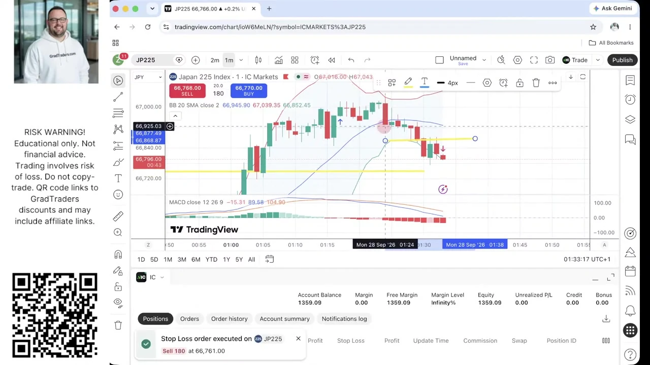 Matthew Jackson Week 16 stop execution and final simulated balance of £1,359.09